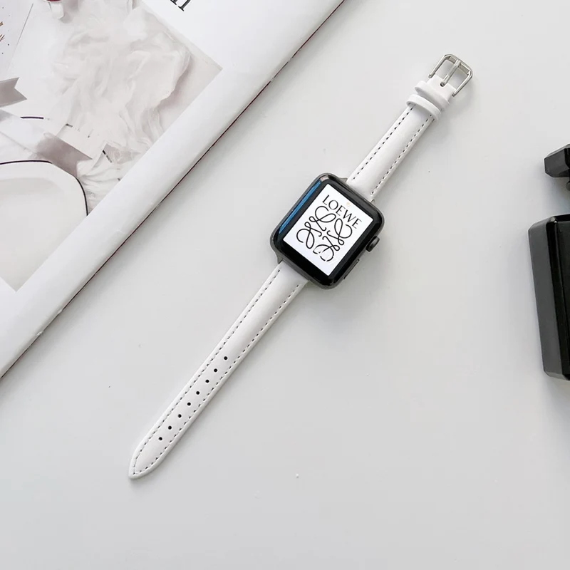 Großartig Apple Watch Series 7 41mm Echtes Leder armband