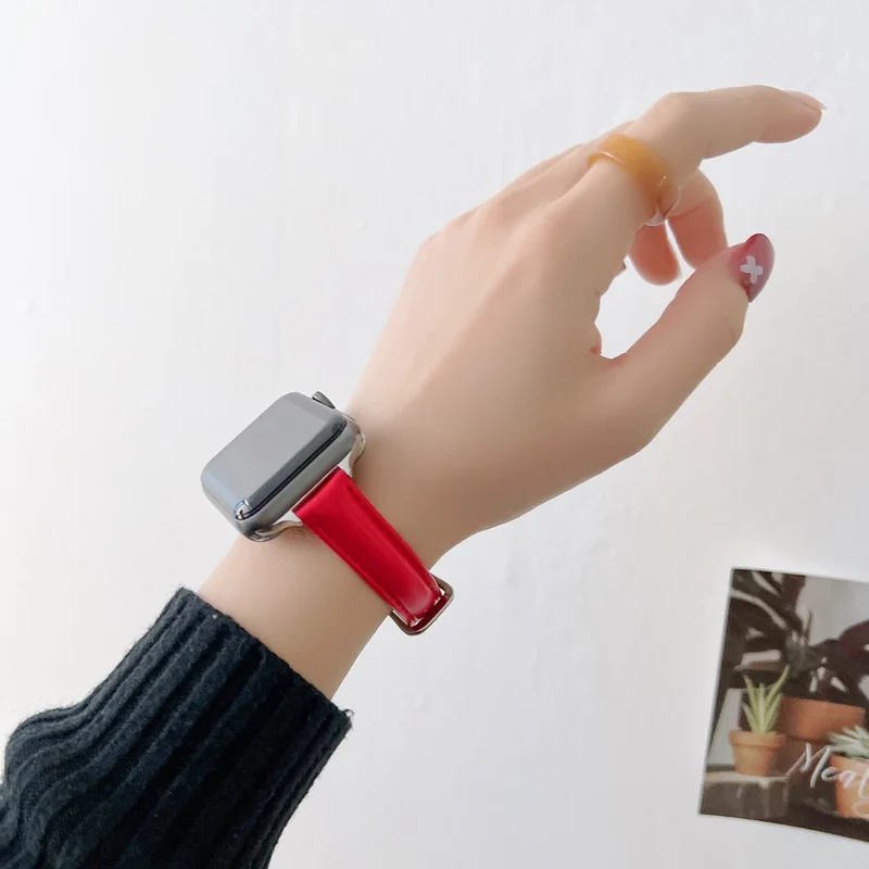 Großartig Apple Watch Series 7 41mm Echtes Leder armband