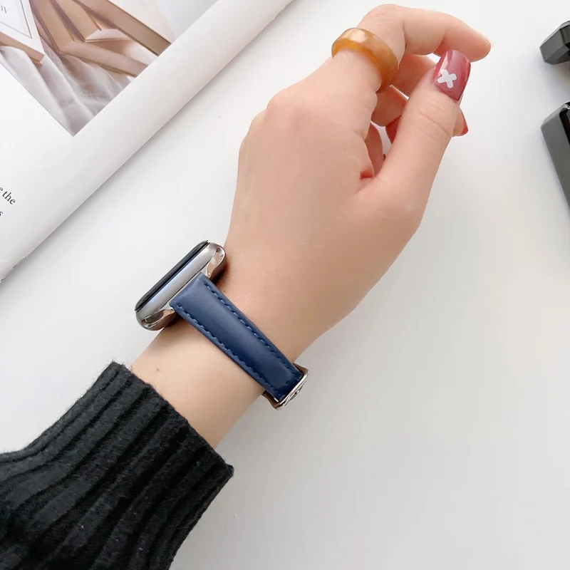 Großartig Apple Watch Series 7 41mm Echtes Leder armband