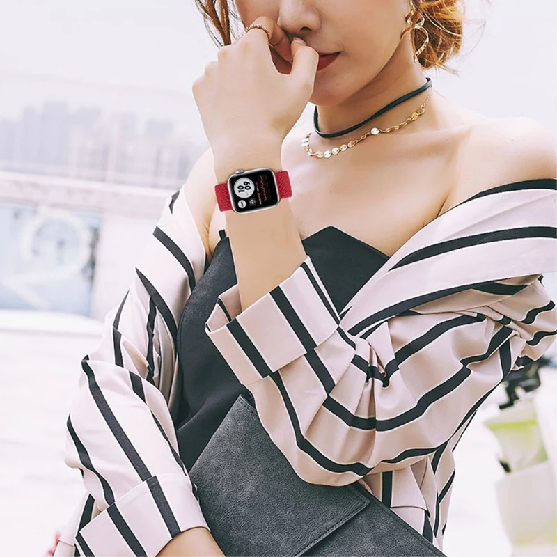 Großartig Apple Watch Series 7 45mm Textil / Nylon armband - Größe: S