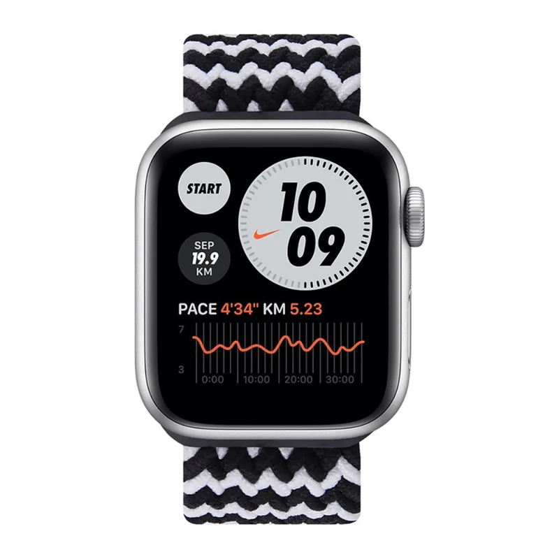 Cool Apple Watch Series 7 45mm Textil / Nylon armband - Größe: M