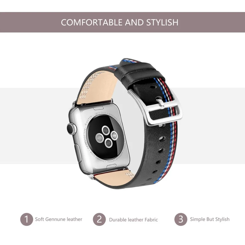 Elegant Apple Watch Series 4 40mm Echtes Leder armband