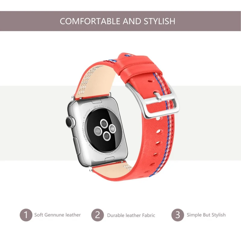 Elegant Apple Watch Series 4 40mm Echtes Leder armband