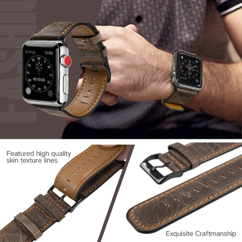 Stilvoll Apple Watch Series 4 40mm Echtes Leder armband