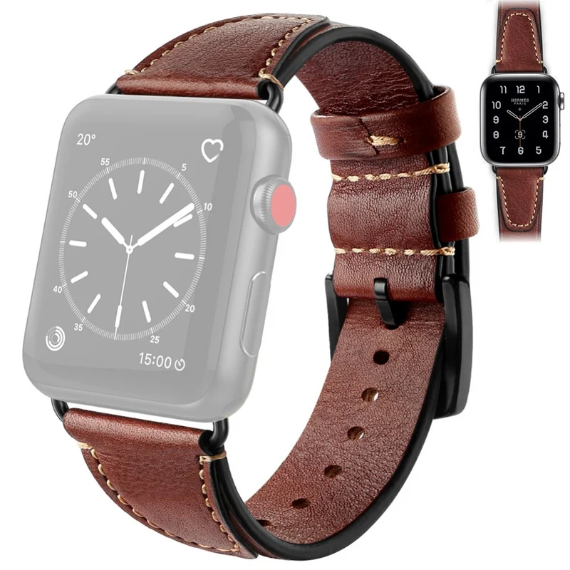 Wunderbar Apple Watch Series 7 41mm Echtes Leder armband