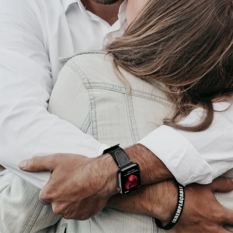 Wunderbar Apple Watch Series 7 41mm Echtes Leder armband