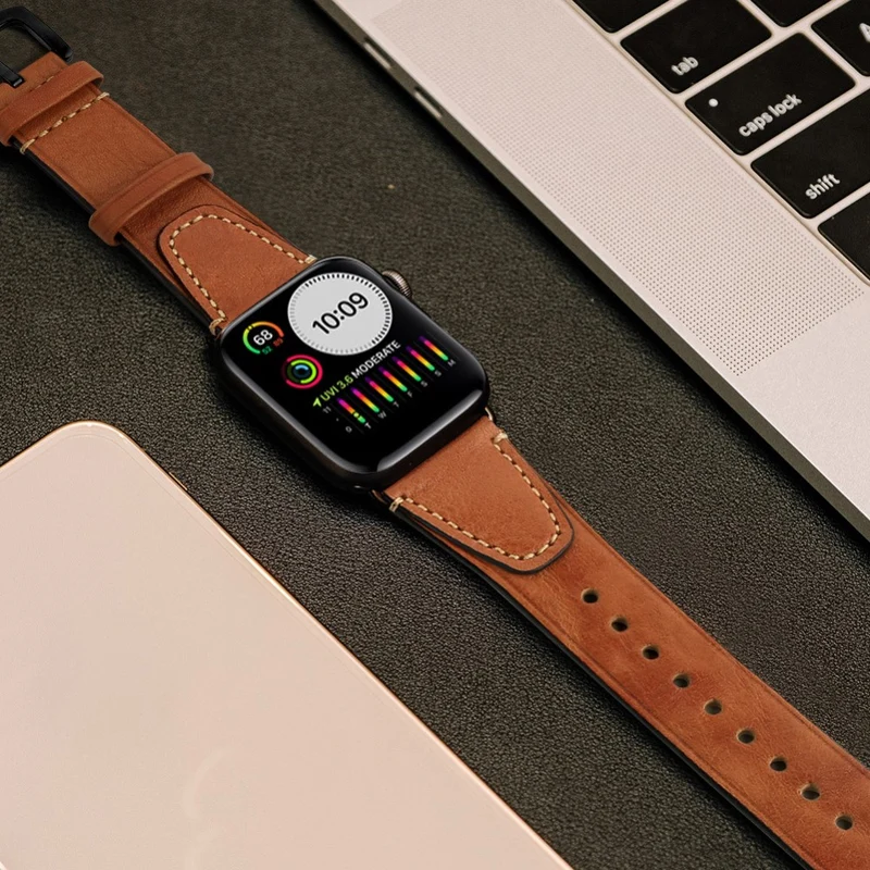 Wunderbar Apple Watch Series 7 41mm Echtes Leder armband