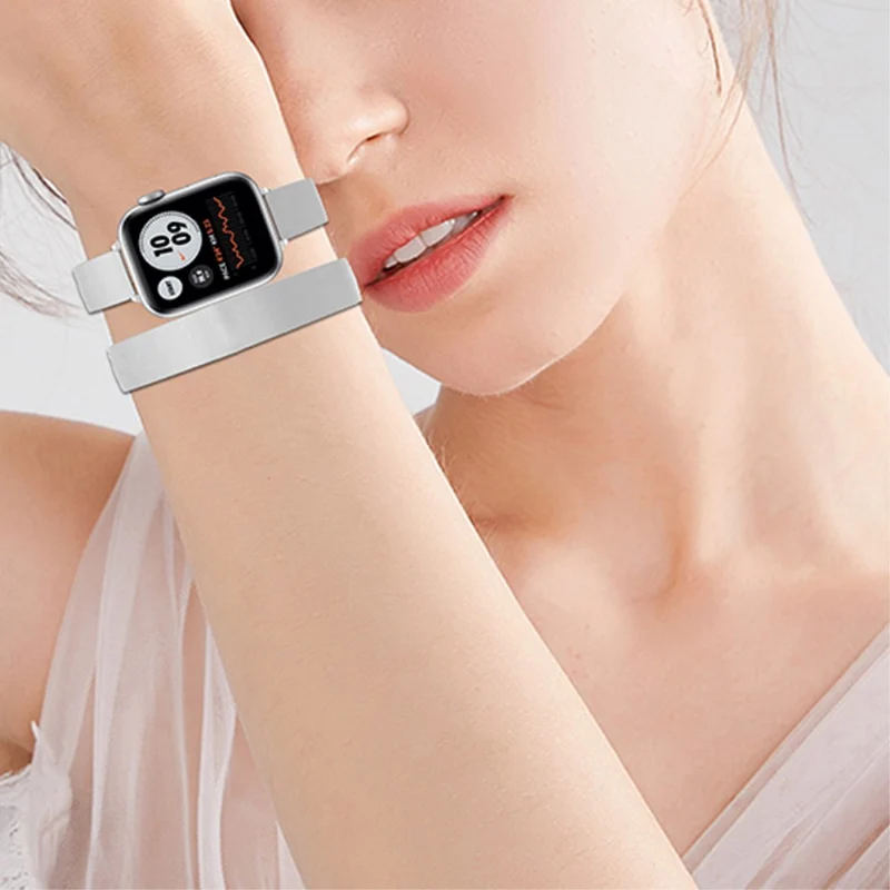 Schön Apple Watch Series 7 41mm Echtes Leder armband