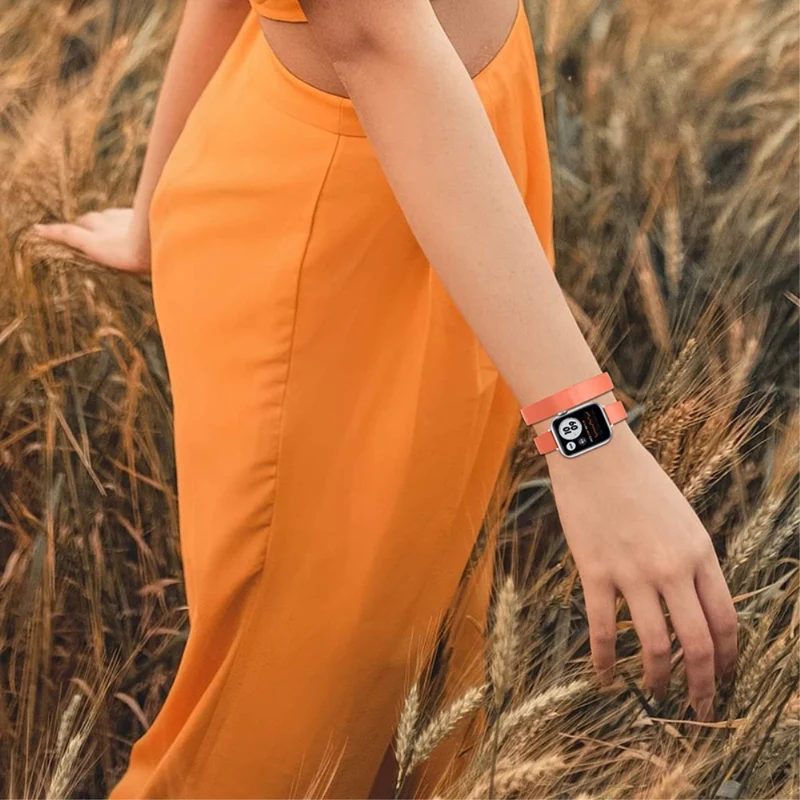 Schön Apple Watch Series 7 41mm Echtes Leder armband