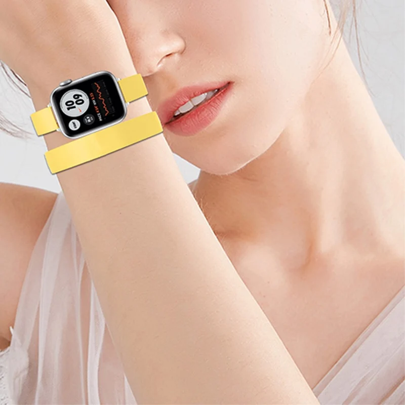 Schön Apple Watch Series 7 41mm Echtes Leder armband
