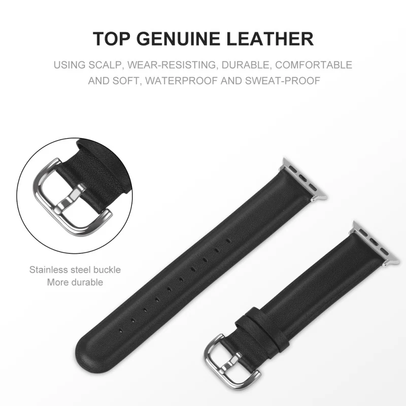 Sehr bequem Apple Watch Series 7 41mm Echtes Leder armband