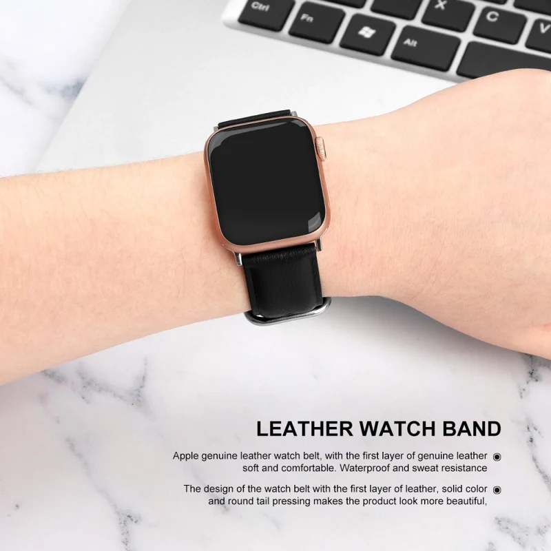 Sehr bequem Apple Watch Series 7 41mm Echtes Leder armband
