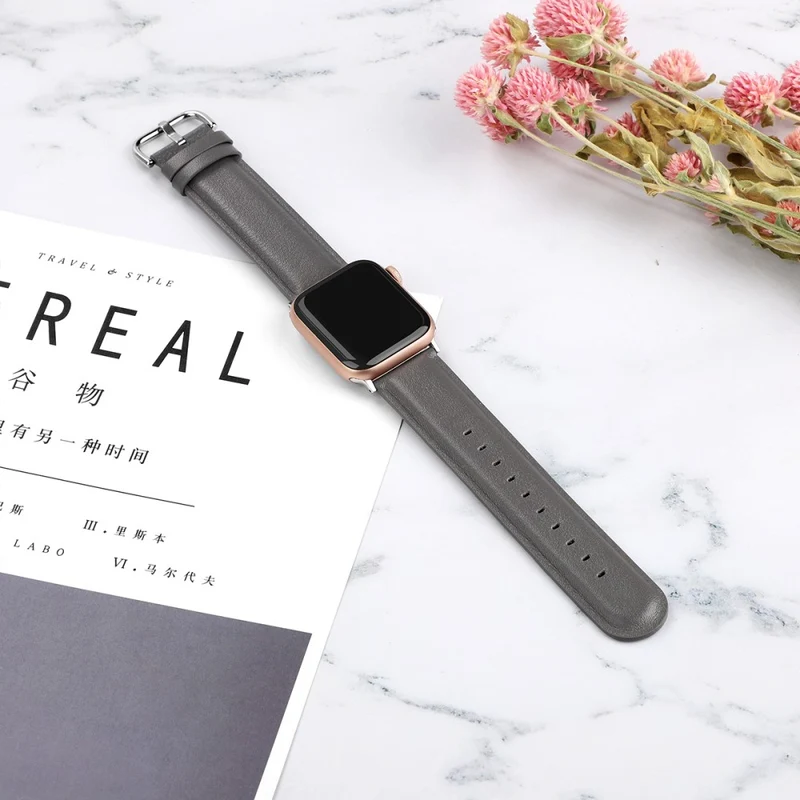 Sehr bequem Apple Watch Series 7 41mm Echtes Leder armband