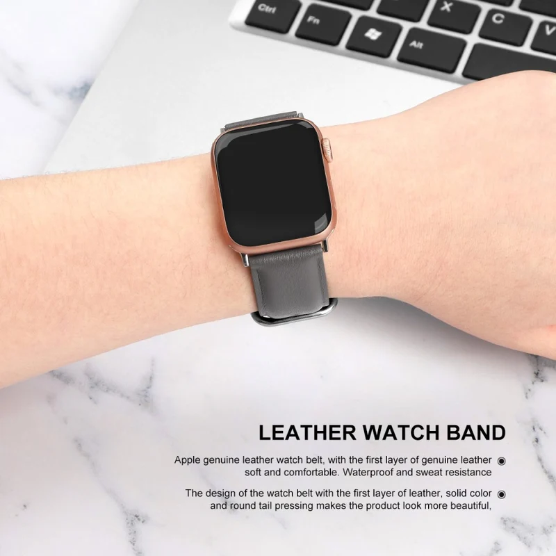 Sehr bequem Apple Watch Series 7 41mm Echtes Leder armband