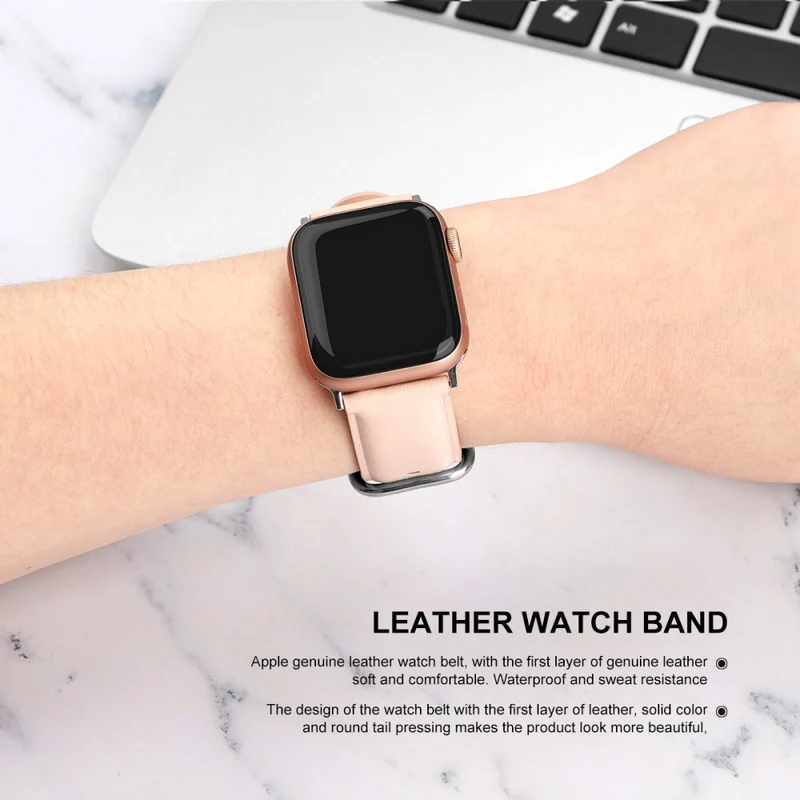Sehr bequem Apple Watch Series 7 41mm Echtes Leder armband