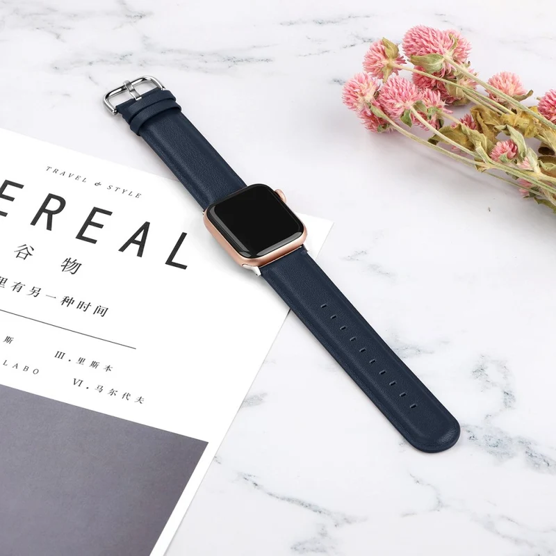 Sehr bequem Apple Watch Series 7 41mm Echtes Leder armband