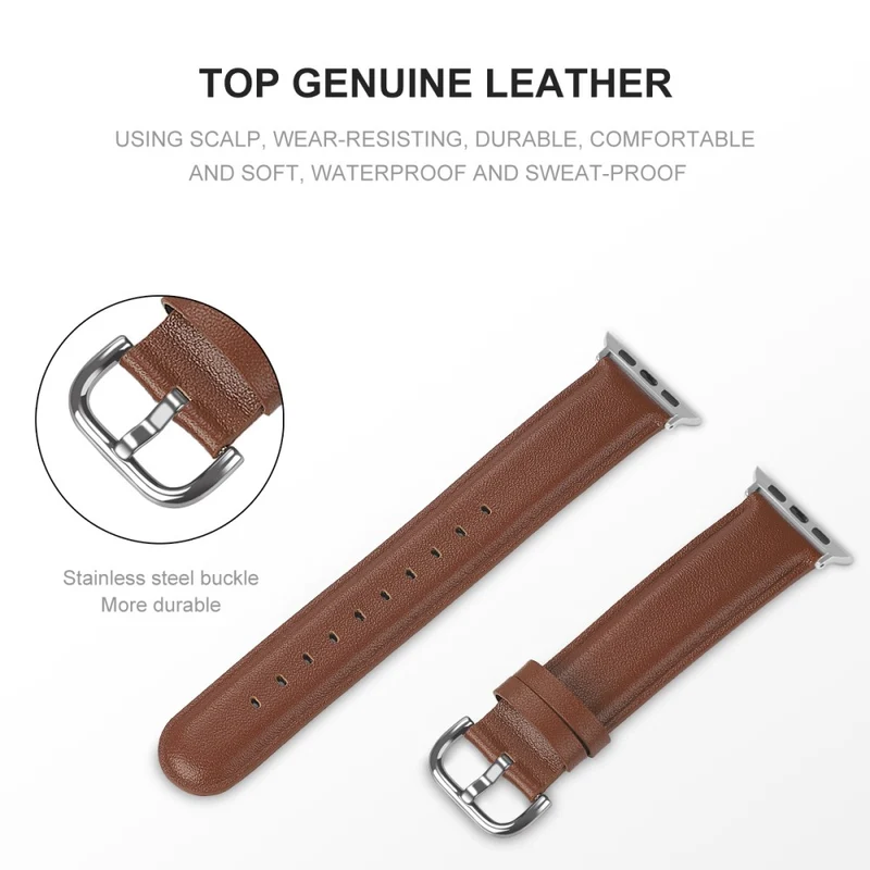 Sehr bequem Apple Watch Series 7 41mm Echtes Leder armband