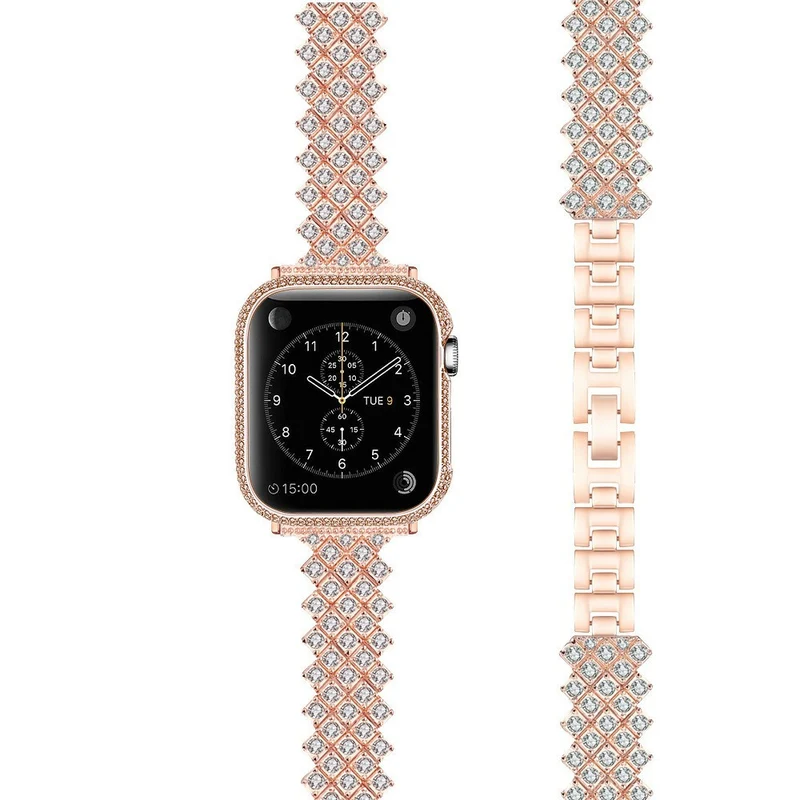 Stark Apple Watch Series 7 41mm Metall und Strass armband