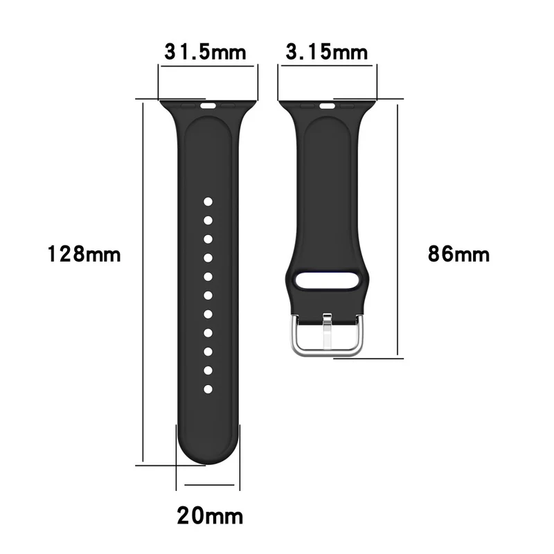 Stilvoll Apple Watch Series 7 41mm Silikon / TPU armband