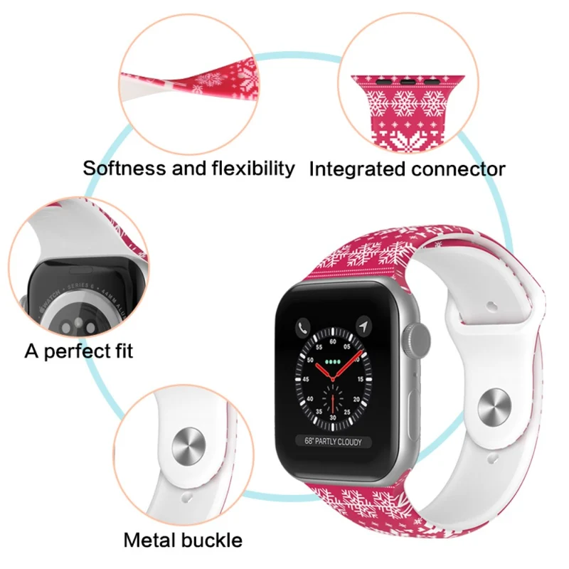 Großartig Apple Watch Series 7 41mm Silikon / TPU armband - Größe: L