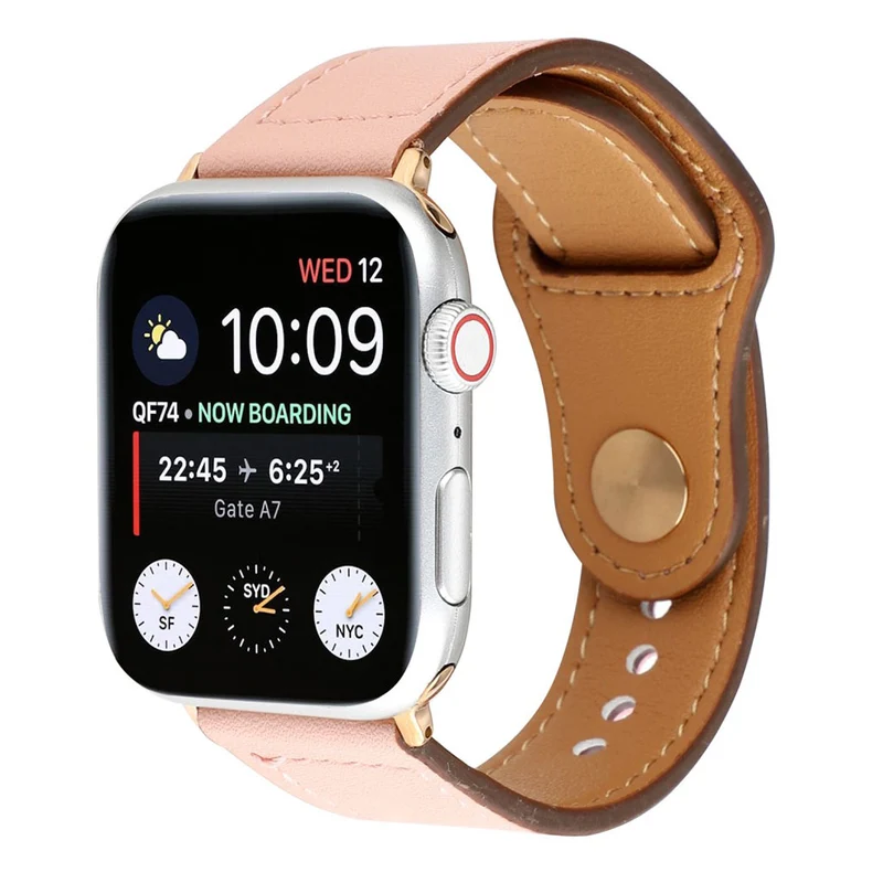 Sehr bequem Apple Watch Series 4 44mm Echtes Leder armband