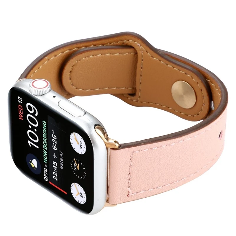 Sehr bequem Apple Watch Series 4 44mm Echtes Leder armband