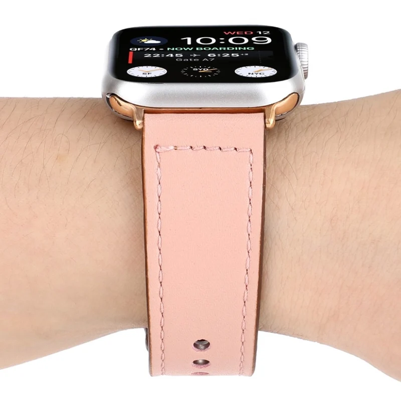 Sehr bequem Apple Watch Series 4 44mm Echtes Leder armband
