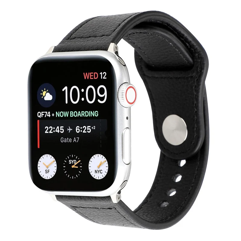 Sehr bequem Apple Watch Series 4 44mm Echtes Leder armband