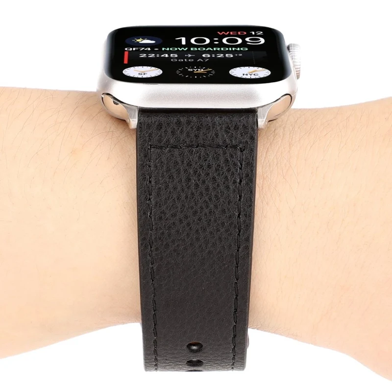 Sehr bequem Apple Watch Series 4 44mm Echtes Leder armband