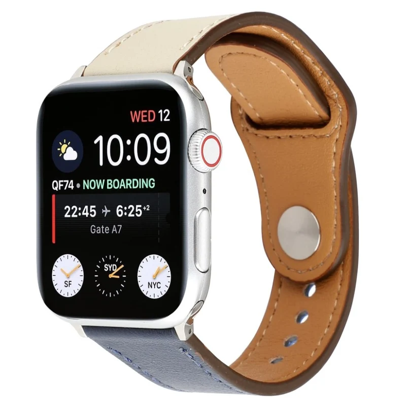 Sehr bequem Apple Watch Series 4 44mm Echtes Leder armband