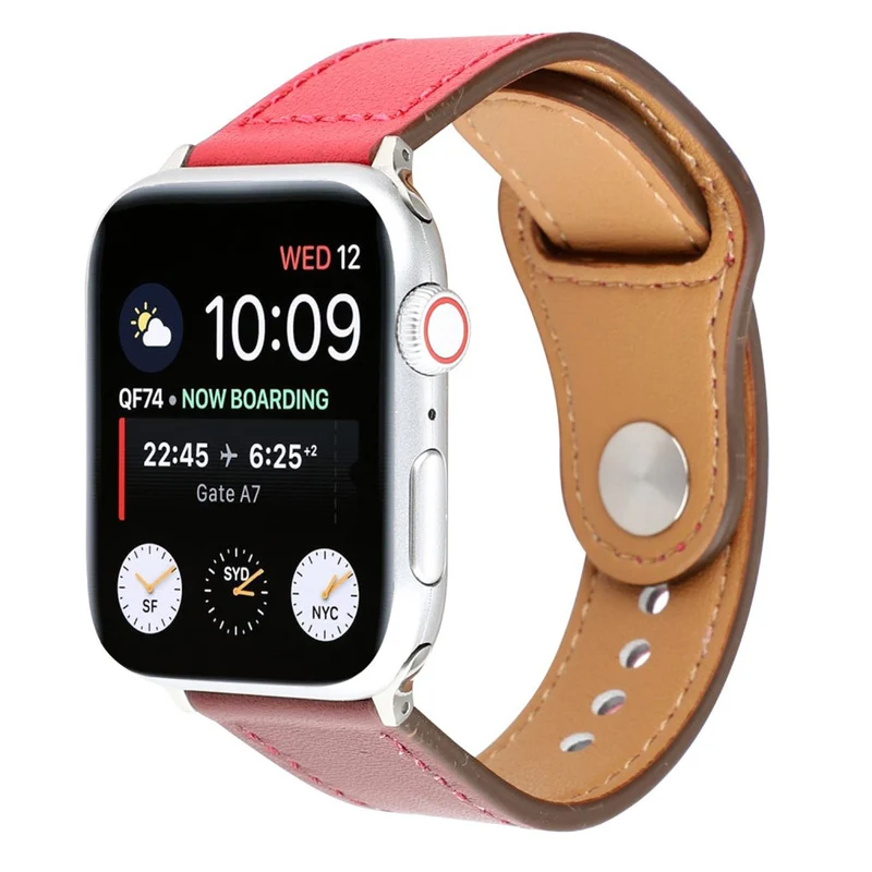Sehr bequem Apple Watch Series 4 44mm Echtes Leder armband