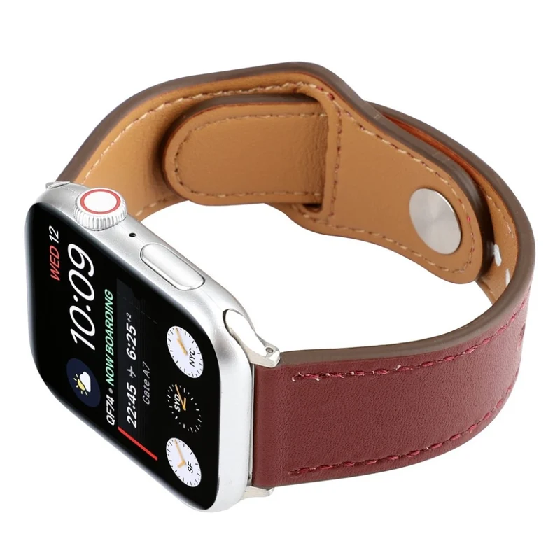 Sehr bequem Apple Watch Series 4 44mm Echtes Leder armband
