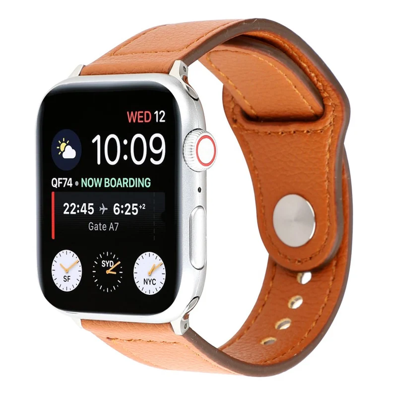 Sehr bequem Apple Watch Series 4 44mm Echtes Leder armband