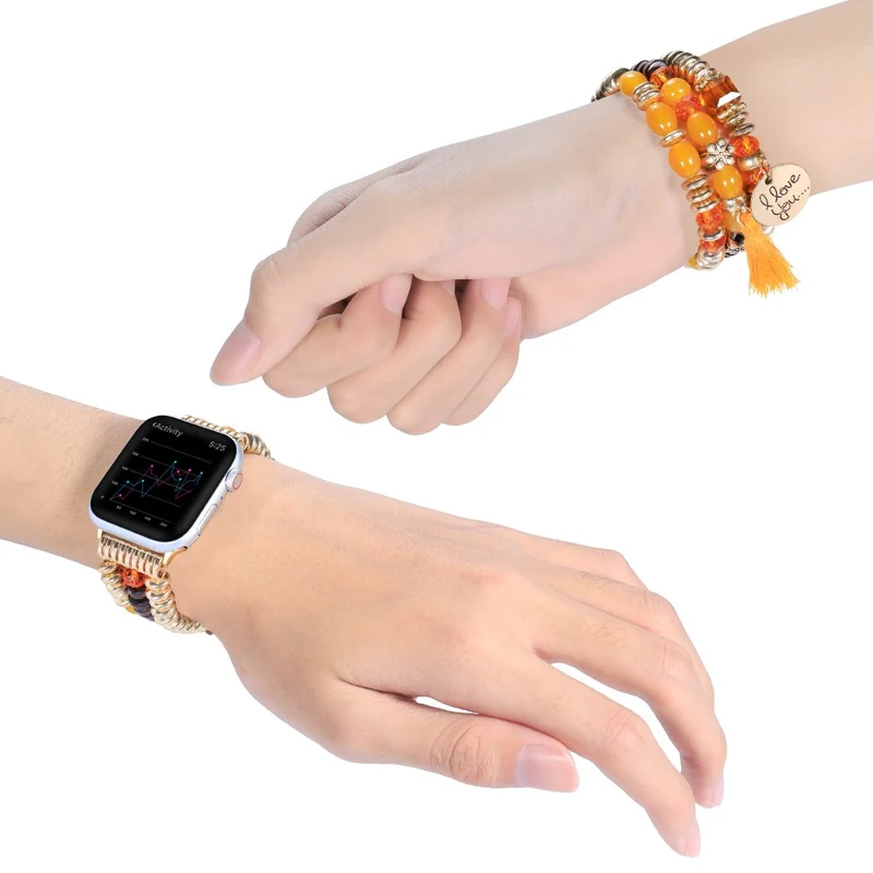Modisch Apple Watch Series 7 41mm Textil / Nylon armband