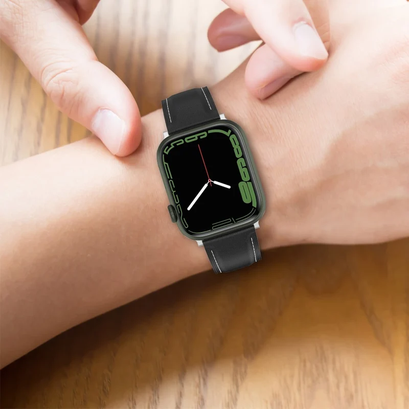 Fantastisch Apple Watch Series 7 41mm Echtes Leder armband