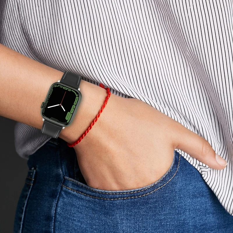 Fantastisch Apple Watch Series 7 41mm Echtes Leder armband