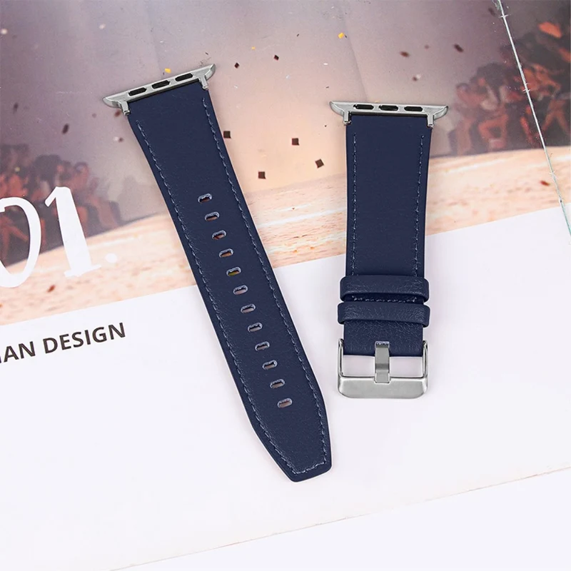 Zeitlos Apple Watch Series 7 41mm Echtes Leder armband