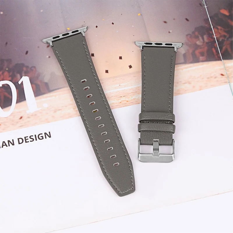 Zeitlos Apple Watch Series 7 41mm Echtes Leder armband