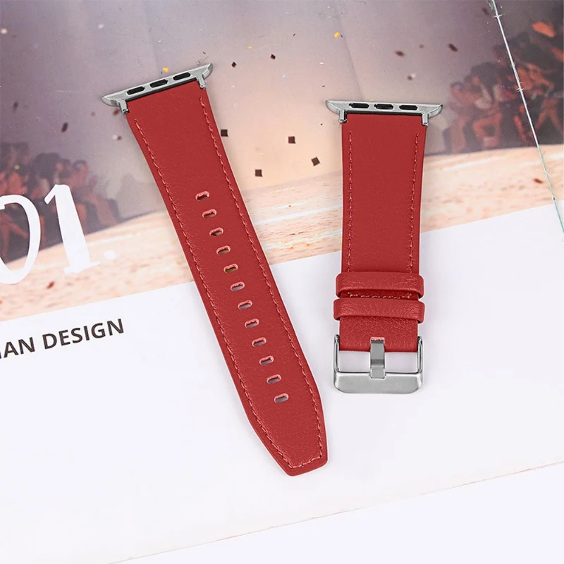 Zeitlos Apple Watch Series 7 41mm Echtes Leder armband