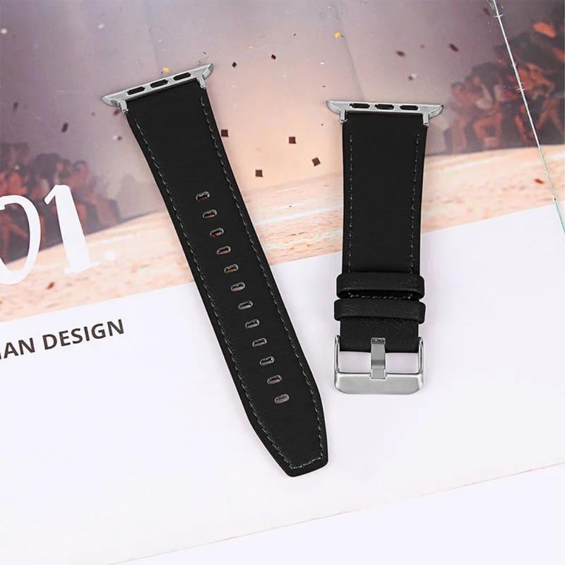 Zeitlos Apple Watch Series 7 41mm Echtes Leder armband