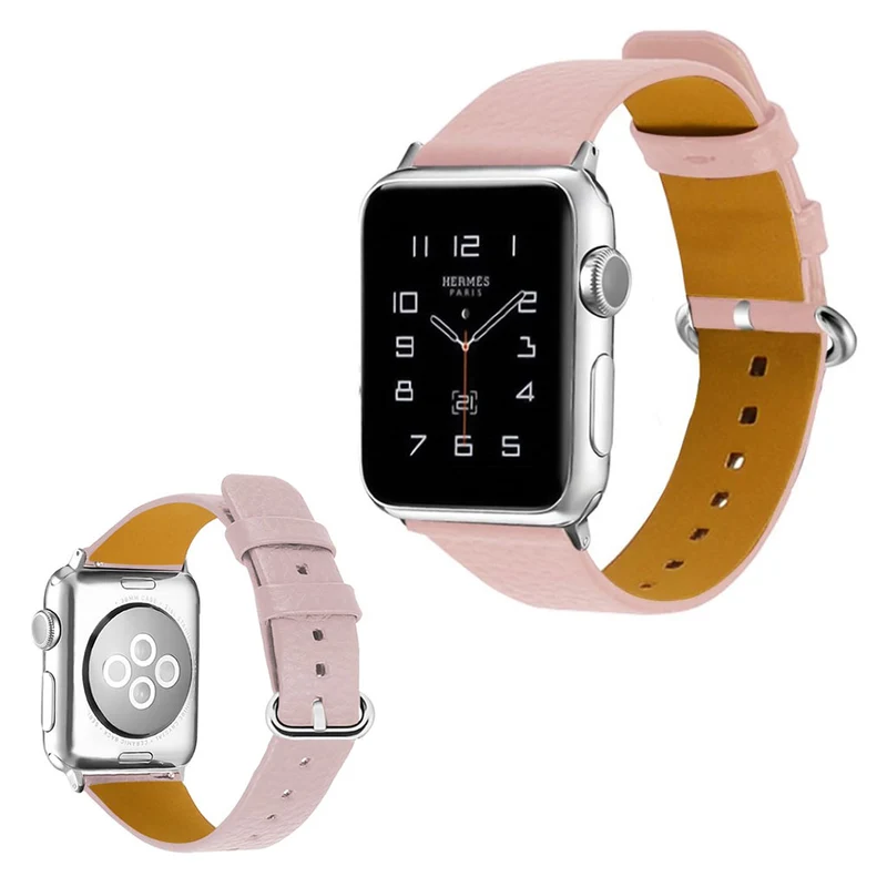 Exquisit Apple Watch Series 1-3 42mm Echtes Leder armband