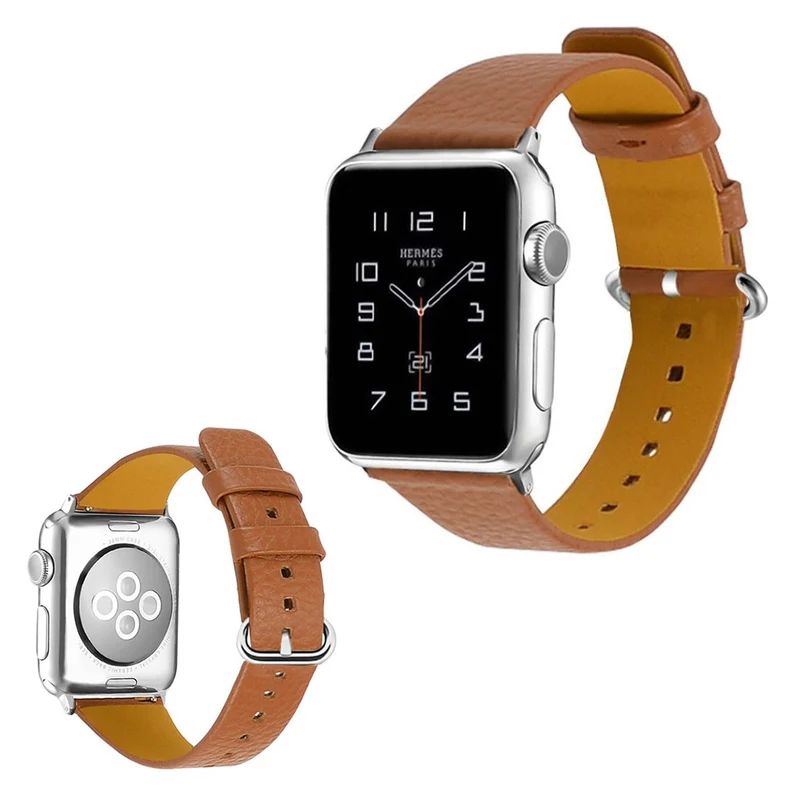 Exquisit Apple Watch Series 1-3 42mm Echtes Leder armband