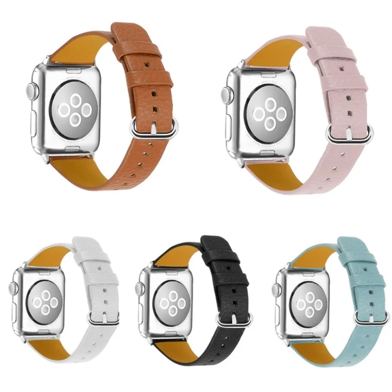 Exquisit Apple Watch Series 1-3 42mm Echtes Leder armband