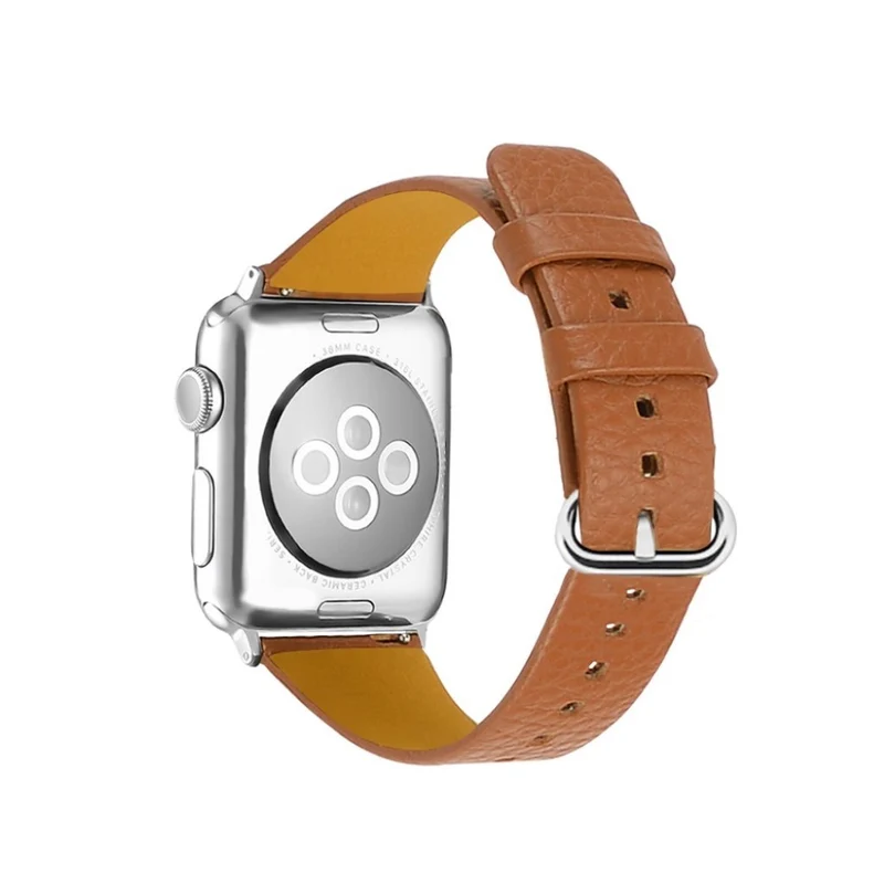 Exquisit Apple Watch Series 1-3 42mm Echtes Leder armband