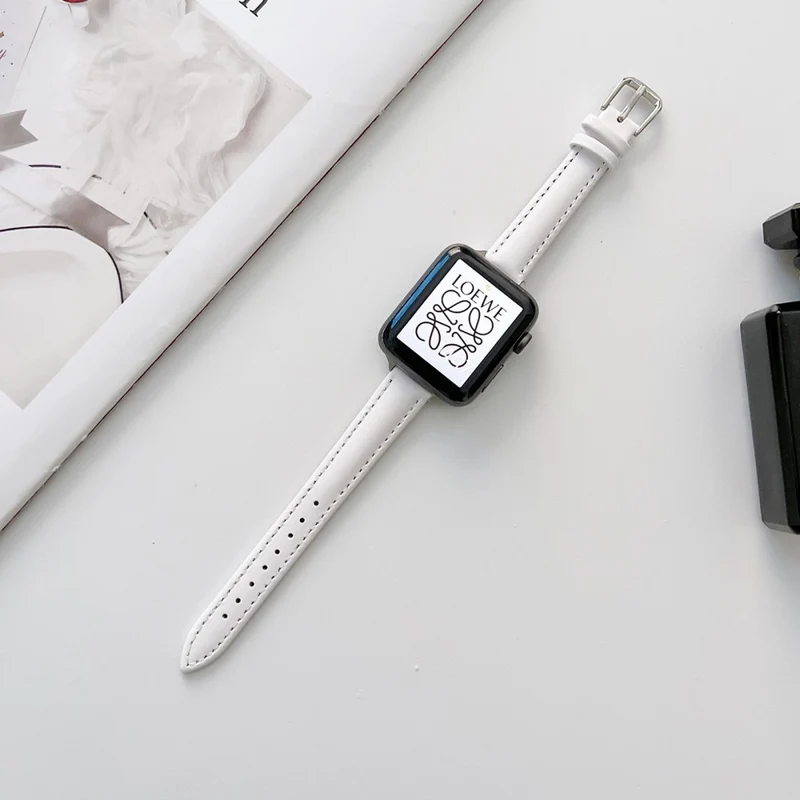 Absolut süß Apple Watch Series 7 45mm Echtes Leder armband