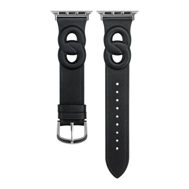 Modisch Apple Watch Series 7 45mm Echtes Leder armband