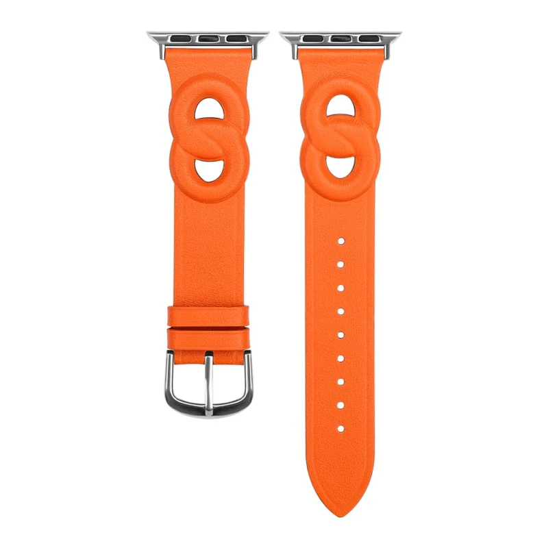 Modisch Apple Watch Series 7 45mm Echtes Leder armband