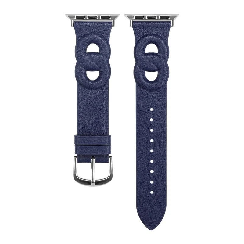 Modisch Apple Watch Series 7 45mm Echtes Leder armband