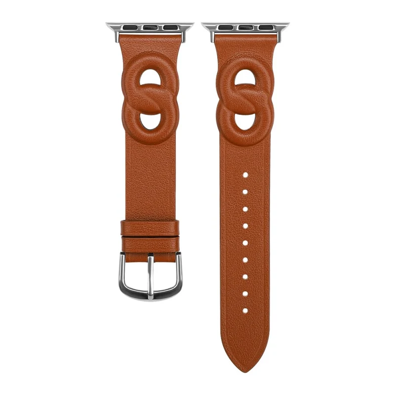 Modisch Apple Watch Series 7 45mm Echtes Leder armband