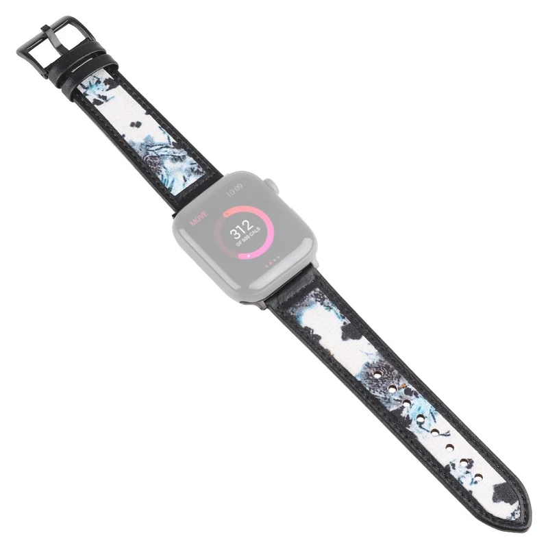 Mega modisch Apple Watch Series 7 45mm Echtes Leder armband